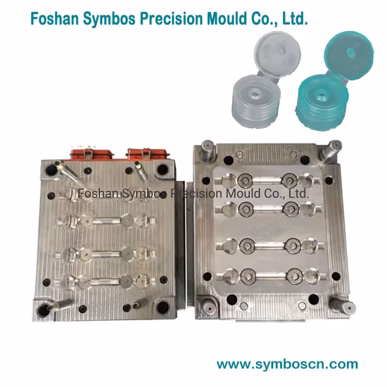 Molde profesional OEM, moldeo por inyección de plástico para tapa de botella, tapón de rosca, tapa abatible de plástico, productos domésticos con tapa